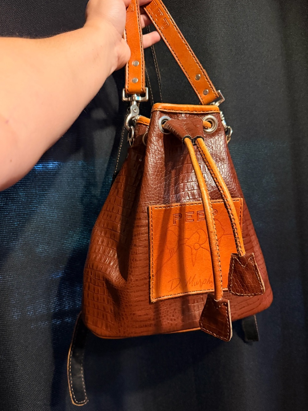 Artisan “PEEP” D. Murphy Brown Alligator Suede Leather Backpack